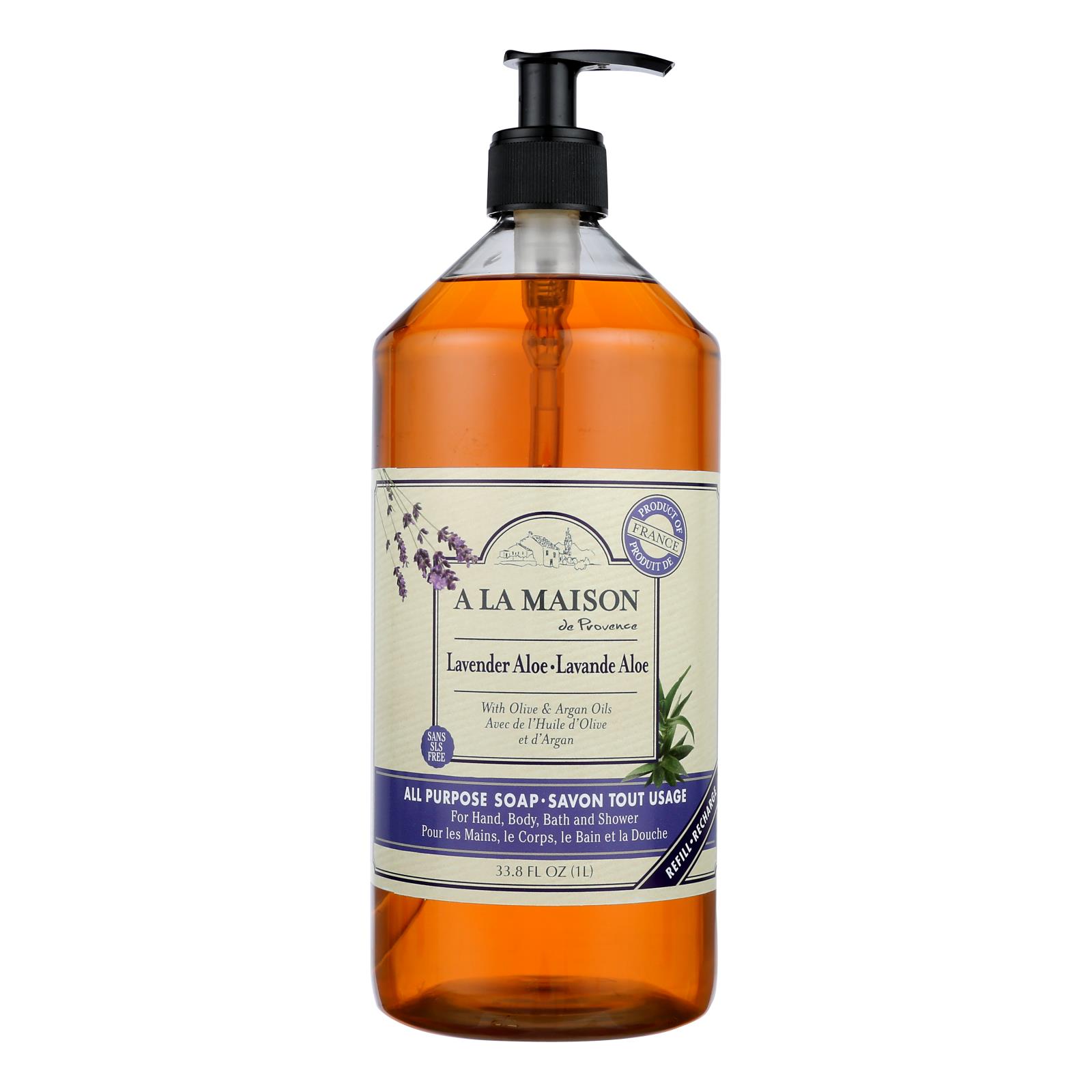 A La Maison – Liquid Hand Soap – Lavender Aloe – 33.8 Fl Oz.